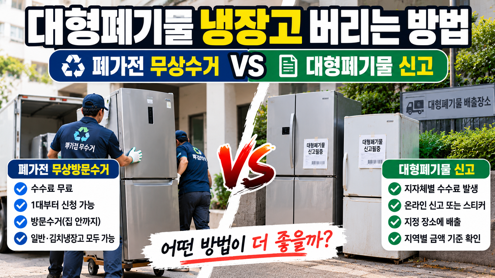 대형폐기물 냉장고 버리는 방법